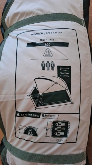 Tienda de campaña Quechua 3 personas