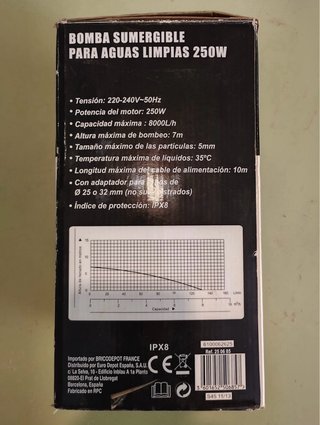Bomba de agua sumergible