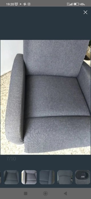Sillón relax reclinable gris tela, perfecto estado