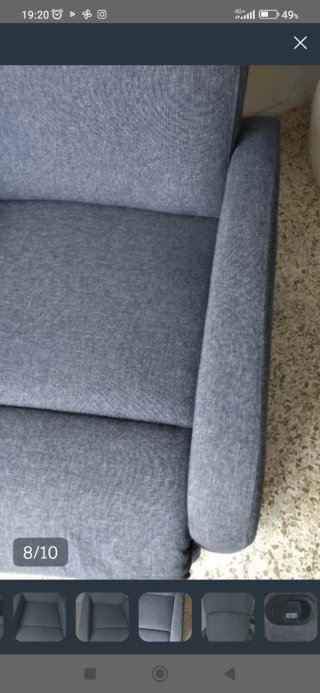 Sillón relax reclinable gris tela, perfecto estado