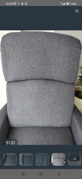 Sillón relax reclinable gris tela, perfecto estado