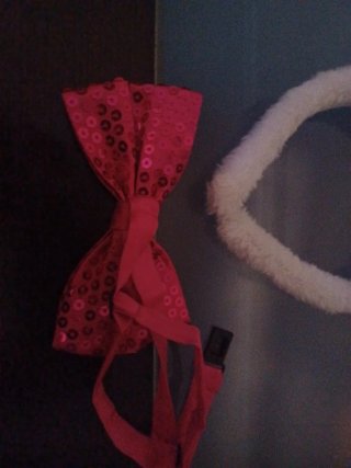 Diadema y pajarita de conejo lentejuelas
