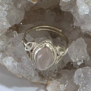 Anillo Plata 925 Cuarzo Rosa Ajustable