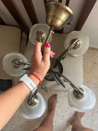 Lámpara de techo dorada