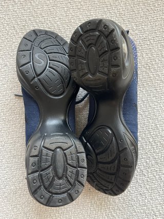 Zapatillas baile moderno azul y rosa