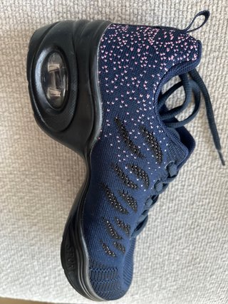 Zapatillas baile moderno azul y rosa