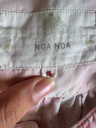 Falda NOA NOA floral boho 100% lino T. S