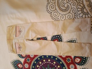 3 Pantalones Beige Talla 10