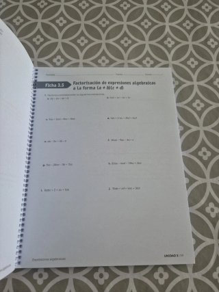 Libro Matemáticas y cuadernillos.de ejercicios