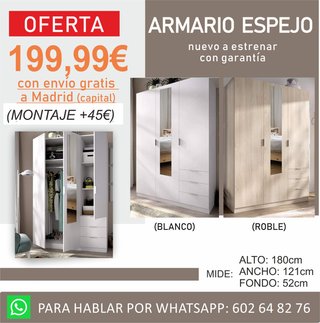Armario ropero entrega