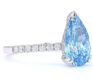 Anillo 18kt Oro Blanco Diamantes certificado IGI