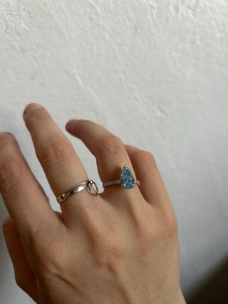 Anillo 18kt Oro Blanco Diamantes certificado IGI