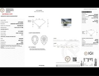 Anillo 18kt Oro Blanco Diamantes certificado IGI
