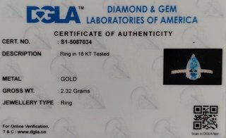 Anillo 18kt Oro Blanco Diamantes certificado IGI