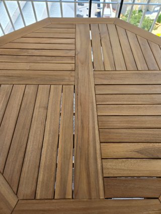 Mesa Teca Octogonal Plegable 100x100