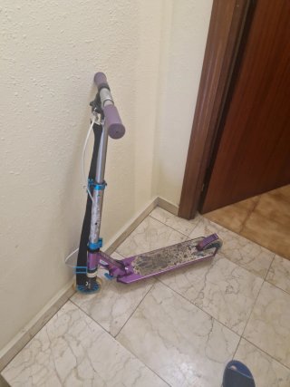 Patinete Oxelo Doble Freno Morado y plegable