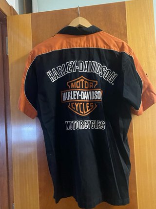 Camisa Harley-Davidson Negra y Naranja