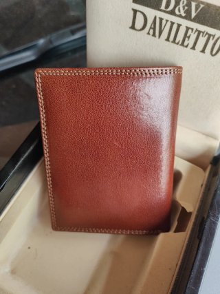 Cartera de piel Daviletto marrón