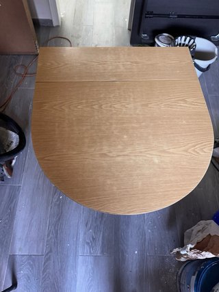 Mesa de comedor extensible madera y metal