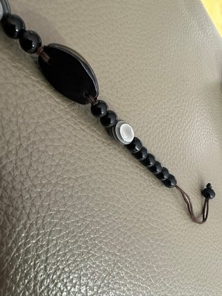 Bracciale tibetano in Agata striata e onice