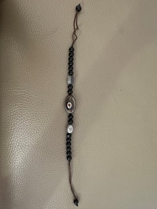 Bracciale tibetano in Agata striata e onice