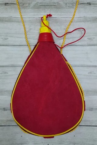 OFERTA. BOTA PIEL AUTÉNTICA ROJA TORO ESPALA 1L