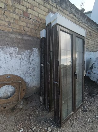 3 Ventanas Doble Acristalamiento Aluminio Marrón
