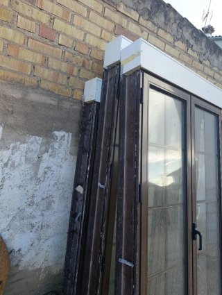 3 Ventanas Doble Acristalamiento Aluminio Marrón