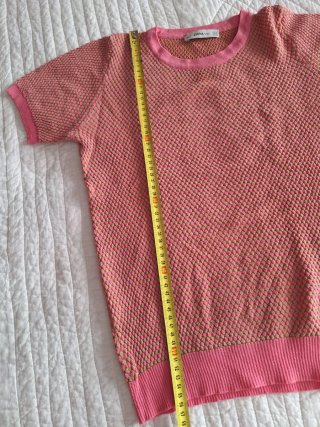 Suéter Zara M/38/10 Rosa y Beige