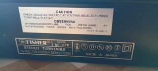 Tocadiscos  Negro FISHER MT-870