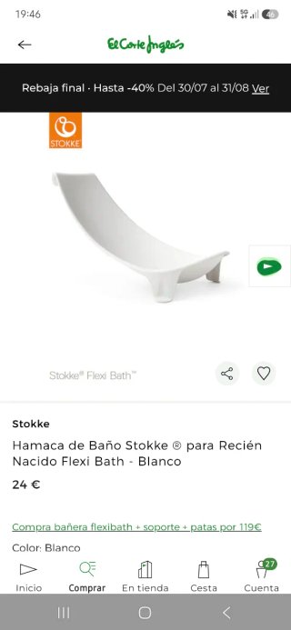 Adaptador Bebé Stokke Flexi Bath Blanco