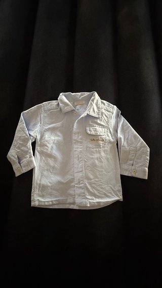 Camisa bebé manga larga azul Tutto piccolo