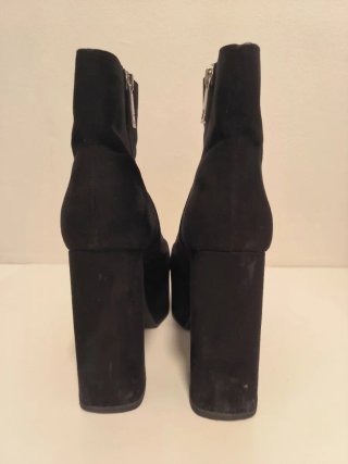Botines Zara Tacón Plataforma Negro