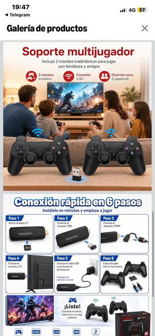 Consola GameStick X2 Plus Negra