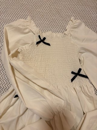 Vestido largo niña lazos negros