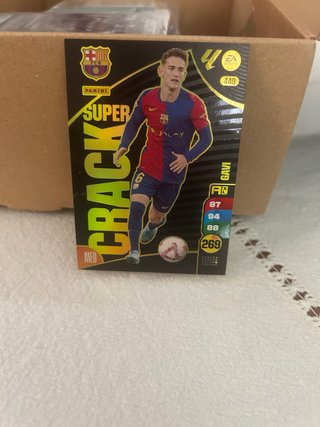 Carta Panini Super Crack Gavi FC Barcelona