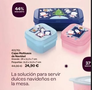 Cajas multiusos Navidad Tupperware