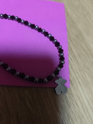 Colgante Tous Oso Plata y Negro