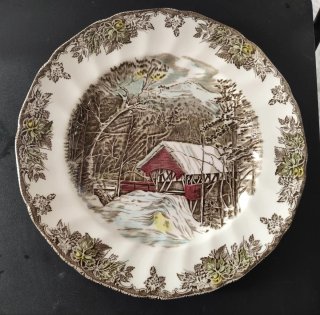 10 Platos Johnson Bros. Paisaje Invierno