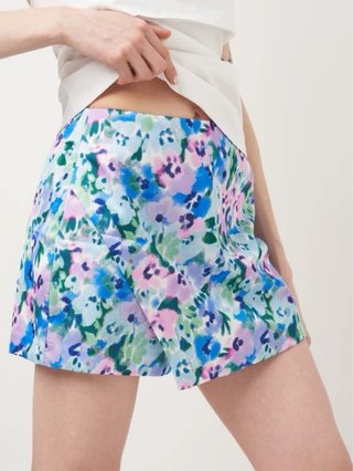 Falda pantalón Zara floral XS