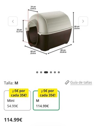 Caseta para perro Ferplast beige y marrón