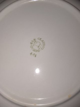 3 Platos Porcelana Vintage San Claudio