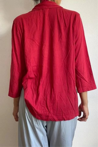 Camisa Vintage Roja Botones