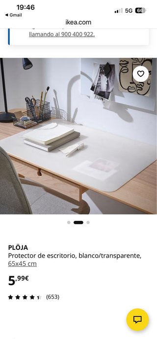 Conjunto Escritorio madera, silla oficina, flexo y