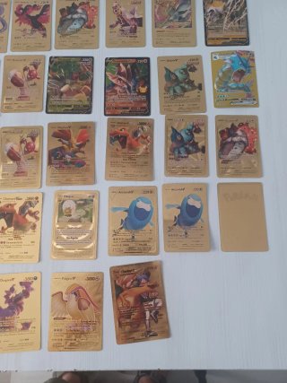 Cartas Pokémon Doradas Plástico