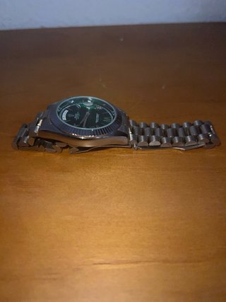 Reloj Plata y Verde