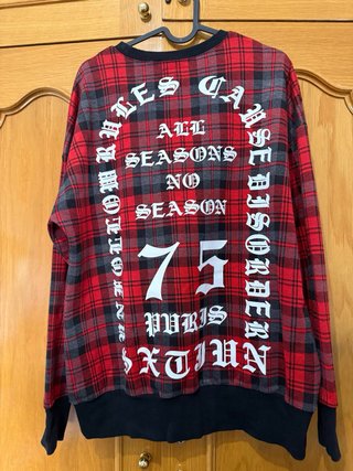 Jersey cuadros rojo y negro