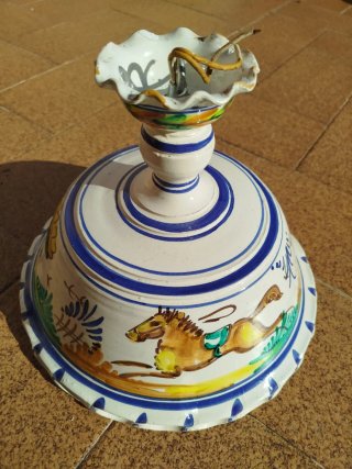 7 Lámparas Cerámica Sevillana + Plafón