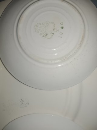 4 Platos Porcelana Colección