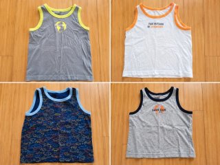 4 T-shirts sem manga menino 18-24M